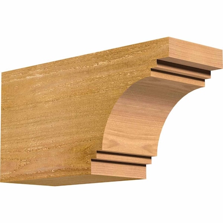 Ekena Millwork Pescadero Rough Sawn Rafter Tail, Western Red Cedar, 4"W x 6"H x 12"L RFT04X06X12PEC00RWR